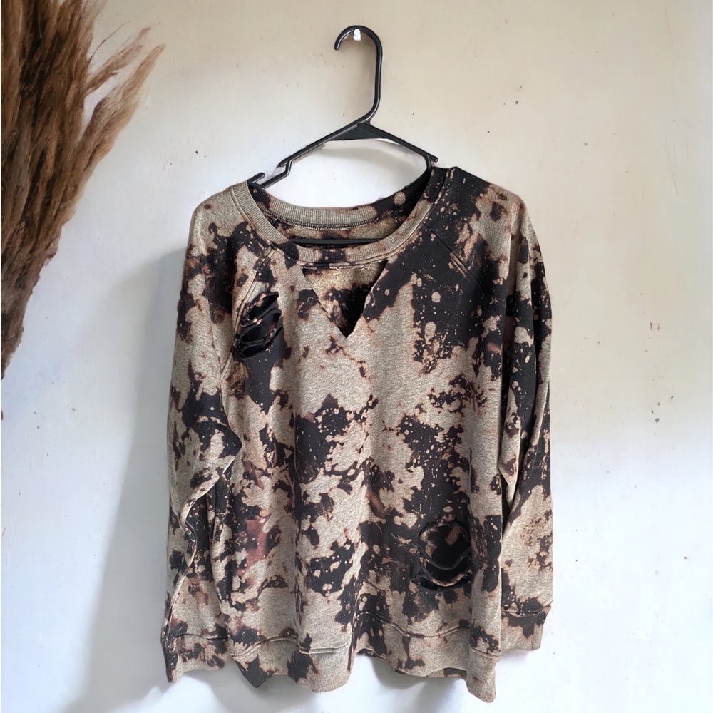 Bleached Distressed Sweater